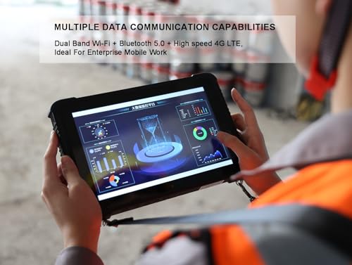Vanquisher Tablet PC resistente de 10 pulgadas, Windows 11 | CPU mejorada | 8 GB de RAM + 128 GB de ROM | 4G LTE | GPS GNSS | Grado militar para trabajo de campo empresarial