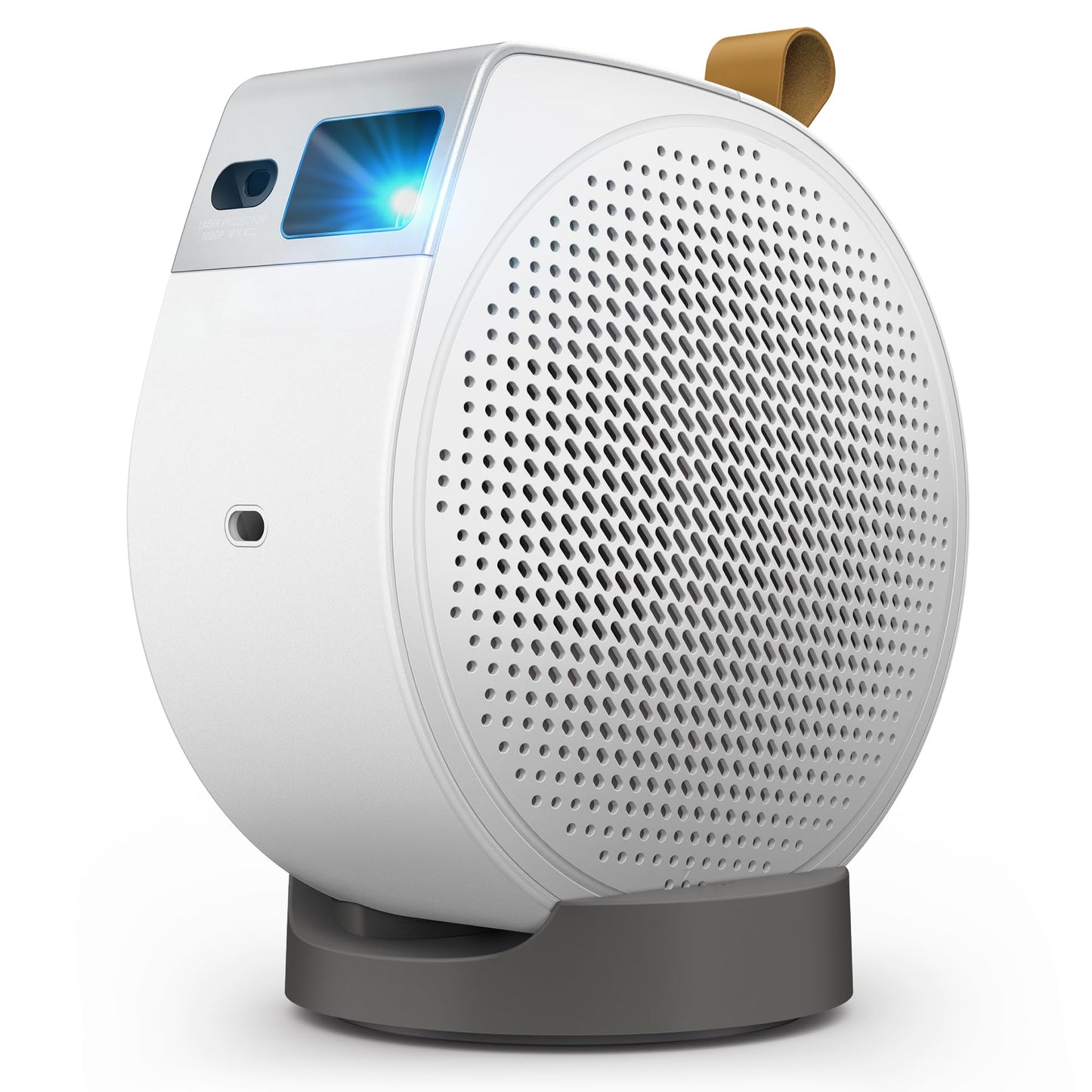 BenQ GV50 | Proyector portátil láser, 500 lúmenes, nativo 1080p, compatible con 4K, proyección de techo, base de trípode, ángulo giratorio, Google TV, Netflix certificado, WiFi y Bluetooth, altavoz integrado