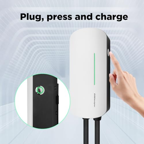 EVSEdesigner Wallbox Estación de carga doméstica tipo 2 de 7,4 kW 32AMP EV para vehículos eléctricos Cable monofásico de 6 m Uso en exteriores e interiores