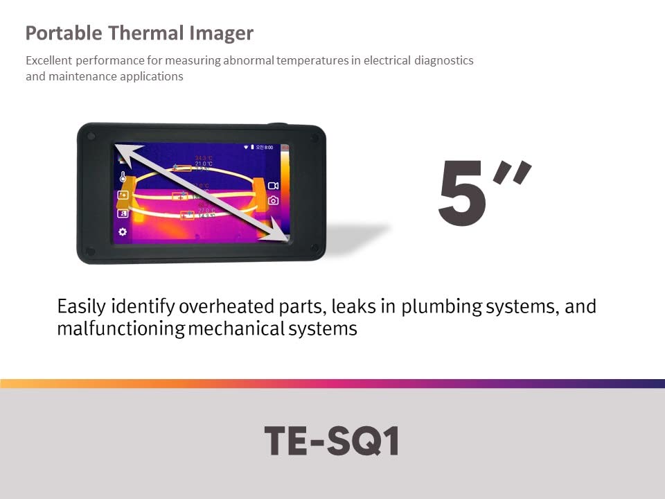 TE-SQ1, cámara de imágenes térmicas i3system, resolución IR de 384x288, pantalla táctil de 5 pulgadas, diseñada y fabricada en Corea, -40℉~662℉, todas las preocupaciones anteriores