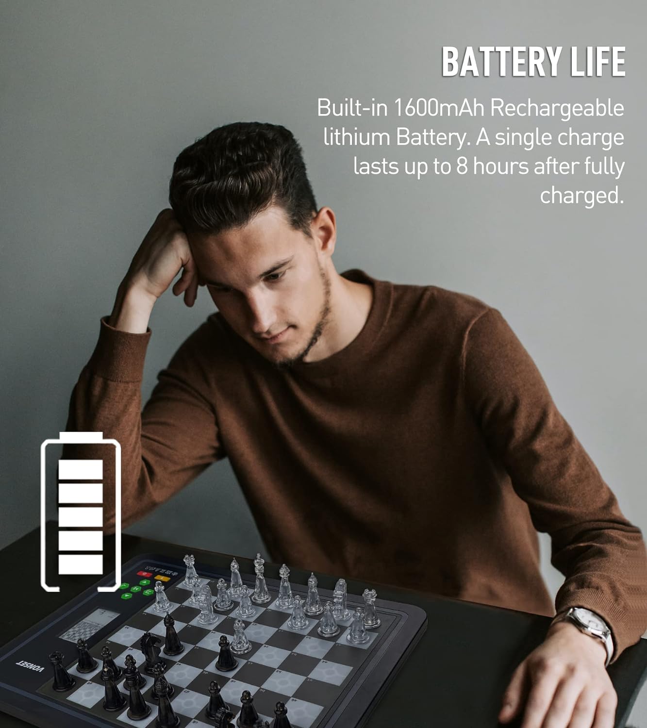 Core L6 - Juego de ajedrez electrónico para computadora, tablero de ajedrez para computadora con luz LED, computadora de ajedrez para adultos y niños con piezas de doble reina para