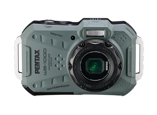 PENTAX WG-1000 - Cámara compacta digital resistente al agua, diseñada para fotografías informales al aire última intervensión y subacuáticas, impermeable hasta una profundidad de 15m MFR: 02155