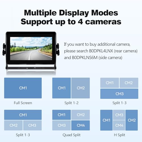 Cámara de respaldo inalámbrica de 7 pulgadas 1080P DVR cámara de visión trasera compatible con enchufe precableado Furrion, monitor de pantalla táctil y cámara de visión nocturna impermeable