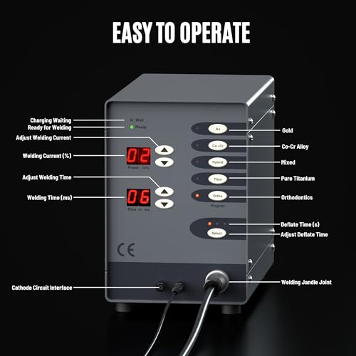 Soldador automático de joyas, máquina de soldadura por puntos CNC de 110 V 100 W, kit de soldadura permanente de joyería de arco de argón, 50A-600A para reparación de joyas de bricolaje, soldadura de