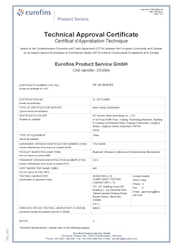 Tenveo MagiCall-EX - Altavoz Bluetooth para conferencias, cadena de margarita/uso solo hasta 30 asistentes, micrófono Bluetooth/inalámbrico/USB - TEVO-M5B-EX