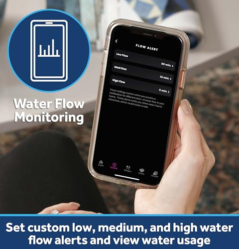 GE GXMD30W Suavizador de agua inteligente con filtración integrada, 30,000 granos, reduce los minerales duros a toda la casa, WiFi integrado con alertas de flujo de agua, agua blanda para ducha, electrodomésticos y fontanería, GXMD30W