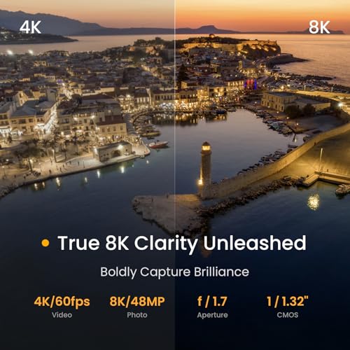 SKYROVER Dron X1 con cámara 4K, mini dron para adultos, foto de 8K, menos de 8.78 oz, transmisión de 50000 pies, detección de obstáculos de 360 grados, tiempo de vuelo de 32 minutos