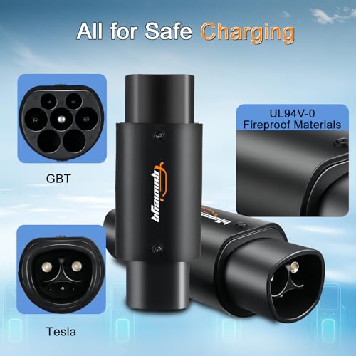 GUWIEYG para Tesla a GB/T adaptador de carga de vehículo eléctrico compatible con Tesla Destination Charger, conector móvil, conector de pared