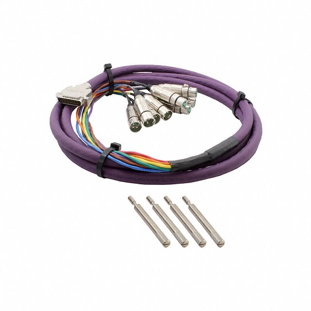 Switchcraft Inc. DB25M10XLRMXLRF StudioPatch® DB25 D-Sub hembra y de 25 pos a XLR hembra (4) y XLR macho (4) 10.00' (3.05m)