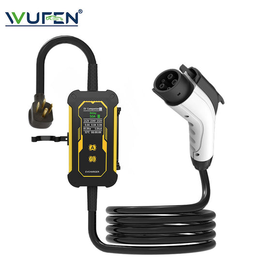 Cargador EV WUFEN de nivel 2, 50 A, portátil, tipo 1, cable de 5 m, estación de carga EV doméstica, 240 V, enchufe NEMA 14-50, compatible con todos los modelos SAE J1772.