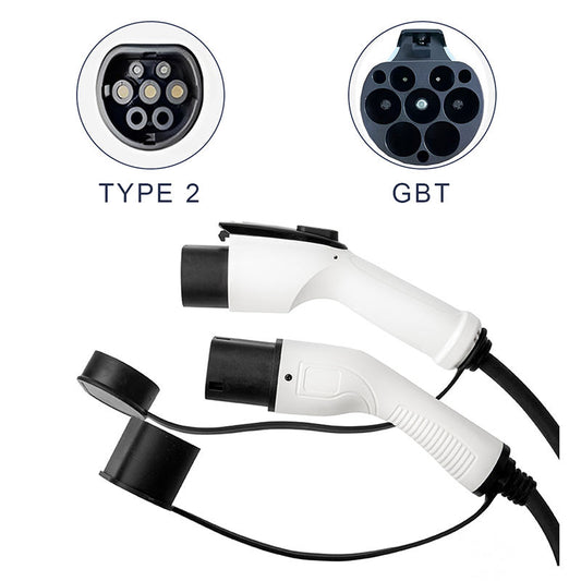 Cable de carga EV Tipo 2 7KW 32A GBT Compatible para vehículos eléctricos y conectores