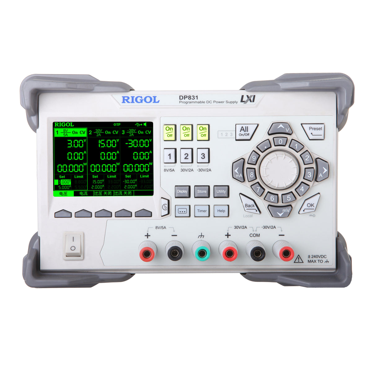 Rigol Technologies DP831 DP800 Banco (CA a CC) 100 ~ 250VCA