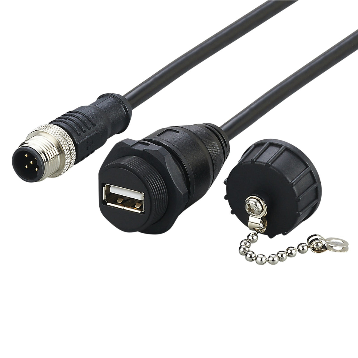 ifm efector, inc. EC2099 - Circular de 04 pos macho a RJ45, 8p4c 4.92' (1.50m)