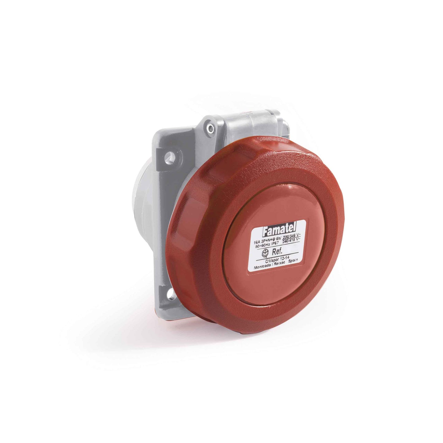 Famatel USA 24432 * Pin y manguito (3P4W) Receptáculo, toma hembra 32A 480/500V