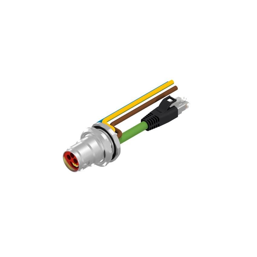 Amphenol CONEC 57-22005 57 Circular 07 pos hembra a RJ45, 8p4c y conductores 6.56' (2.00m)