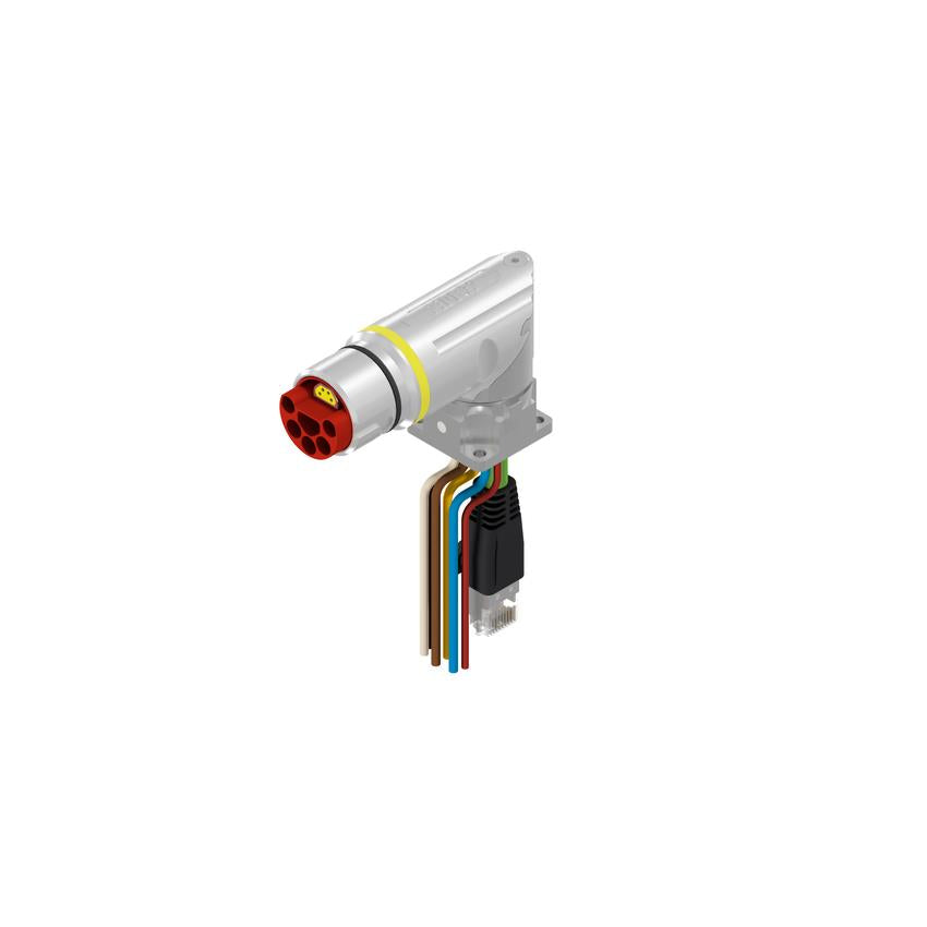 Amphenol CONEC 58-22024 58 Circular, hembra y de 10 pos, ángulo recto a RJ45, 8p4c y conductores 3.28' (1.00m)