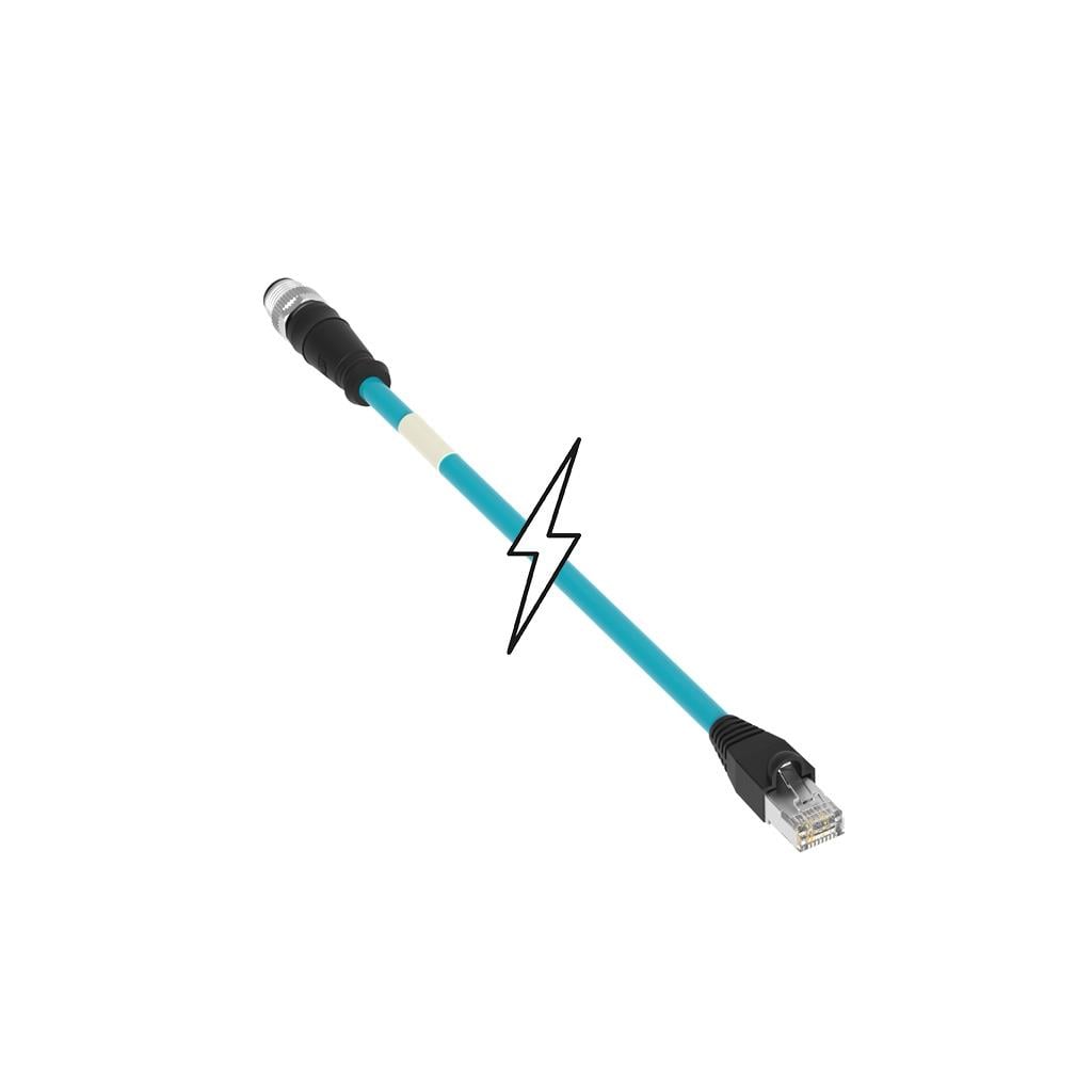 Molex E16A06002M050 130048 Circular de 4 pos macho a RJ45, 8p8c 16.40' (5.00m)