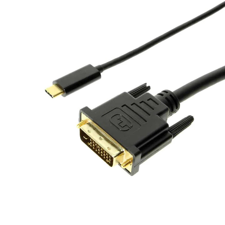 4XEM 4XUSBCDVI6B * DVI-I Dual Link macho a clavija USB C macho 3.1 2.00' (609.6mm)