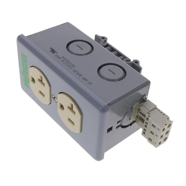WAGO Corporation 8002-025/K050-0613/000-5400 8002 NEMA 5-20R Receptáculo, enchufes hembra 20A 120VCA