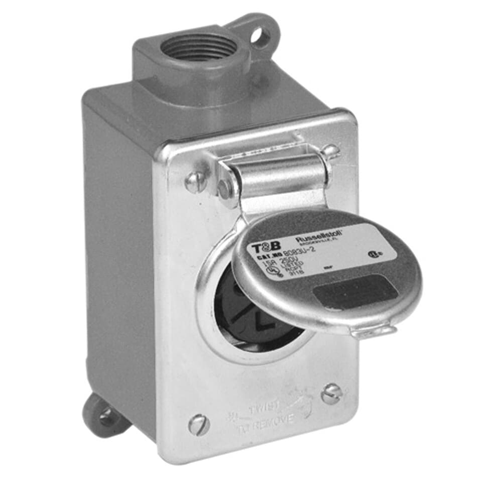 ABB Electrification (Thomas and Betts) 8083 - Pin y manguito (2P3W) Receptáculo, enchufes hembra 20A 600VCA