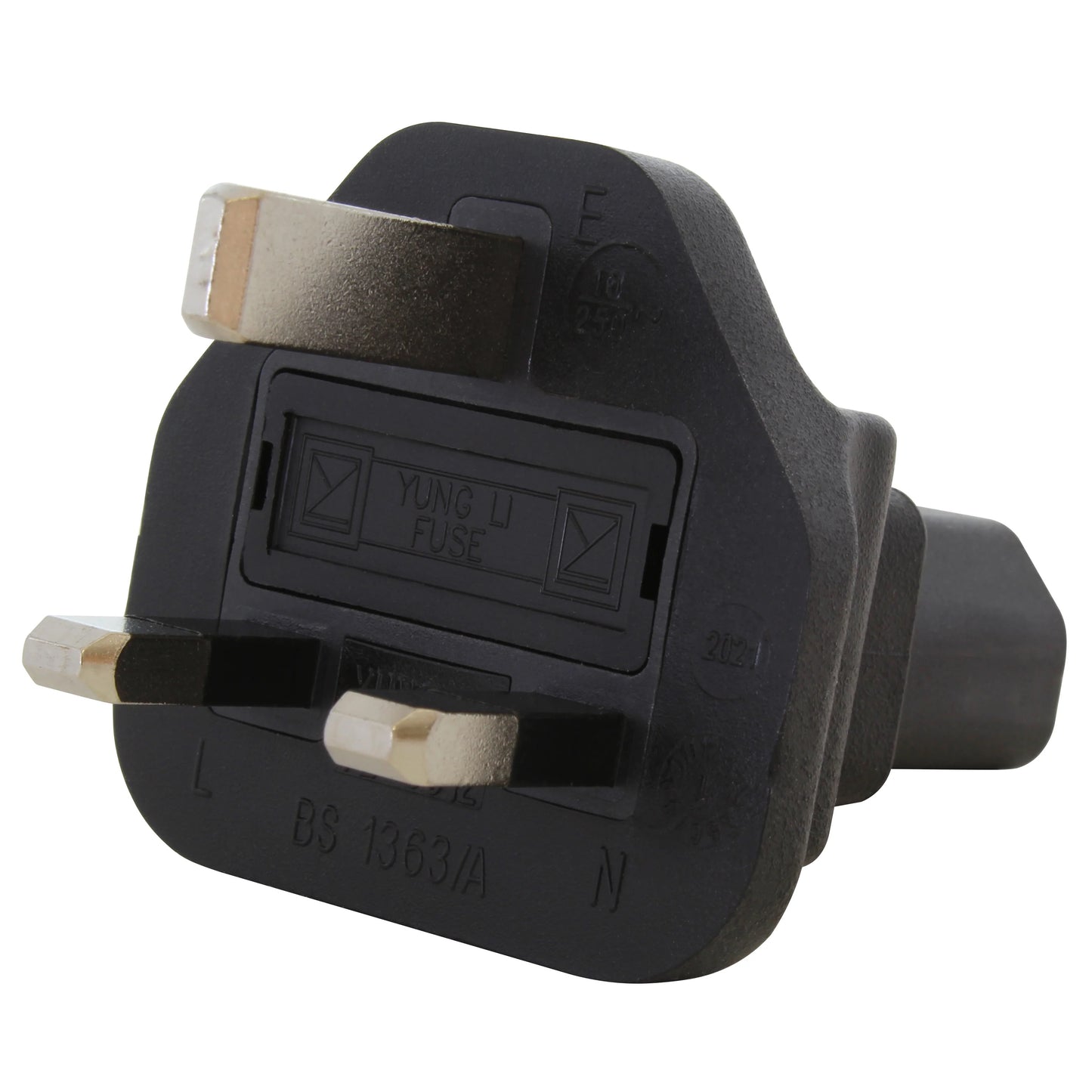 AC WORKS® ADUKC13 - BS 1363 Enchufe, Hojas Macho ; Receptáculo, Tomas Hembra 5A 250V