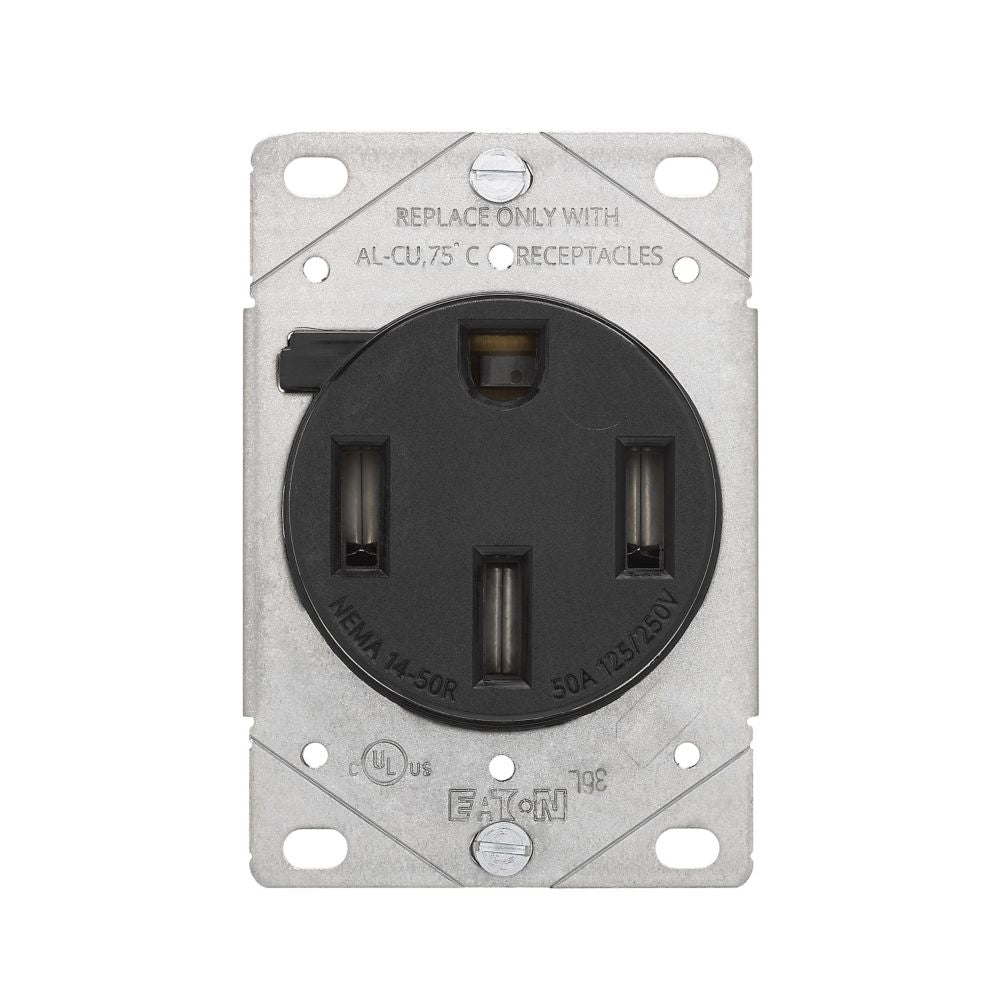 Eaton Wiring Devices AH1258BK-F - NEMA 14-50R Receptáculo, enchufes hembra 50A 125/250VCA