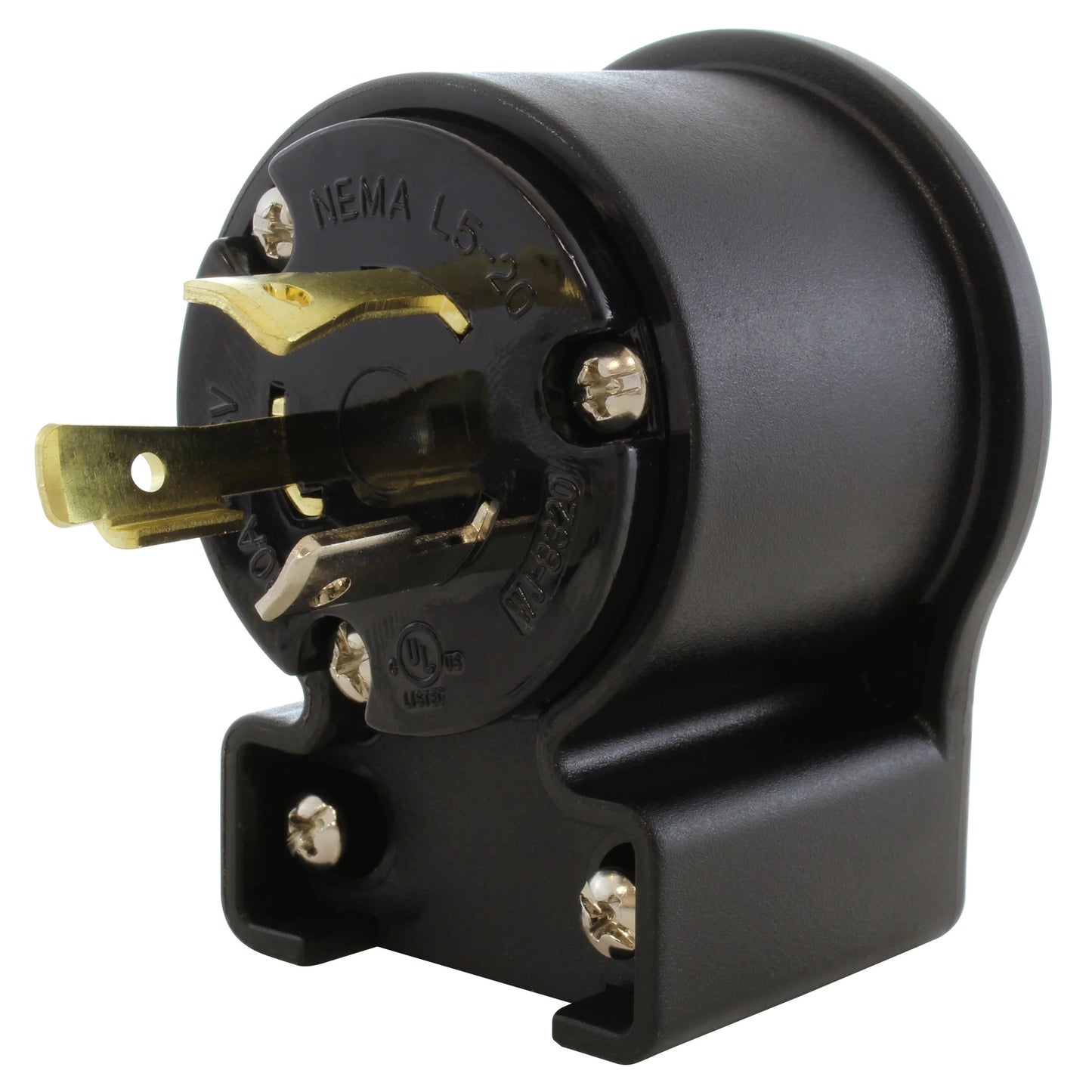 AC WORKS® ASEL520P - NEMA L5-20P Clavija de conexión, hojas macho 20A 125V