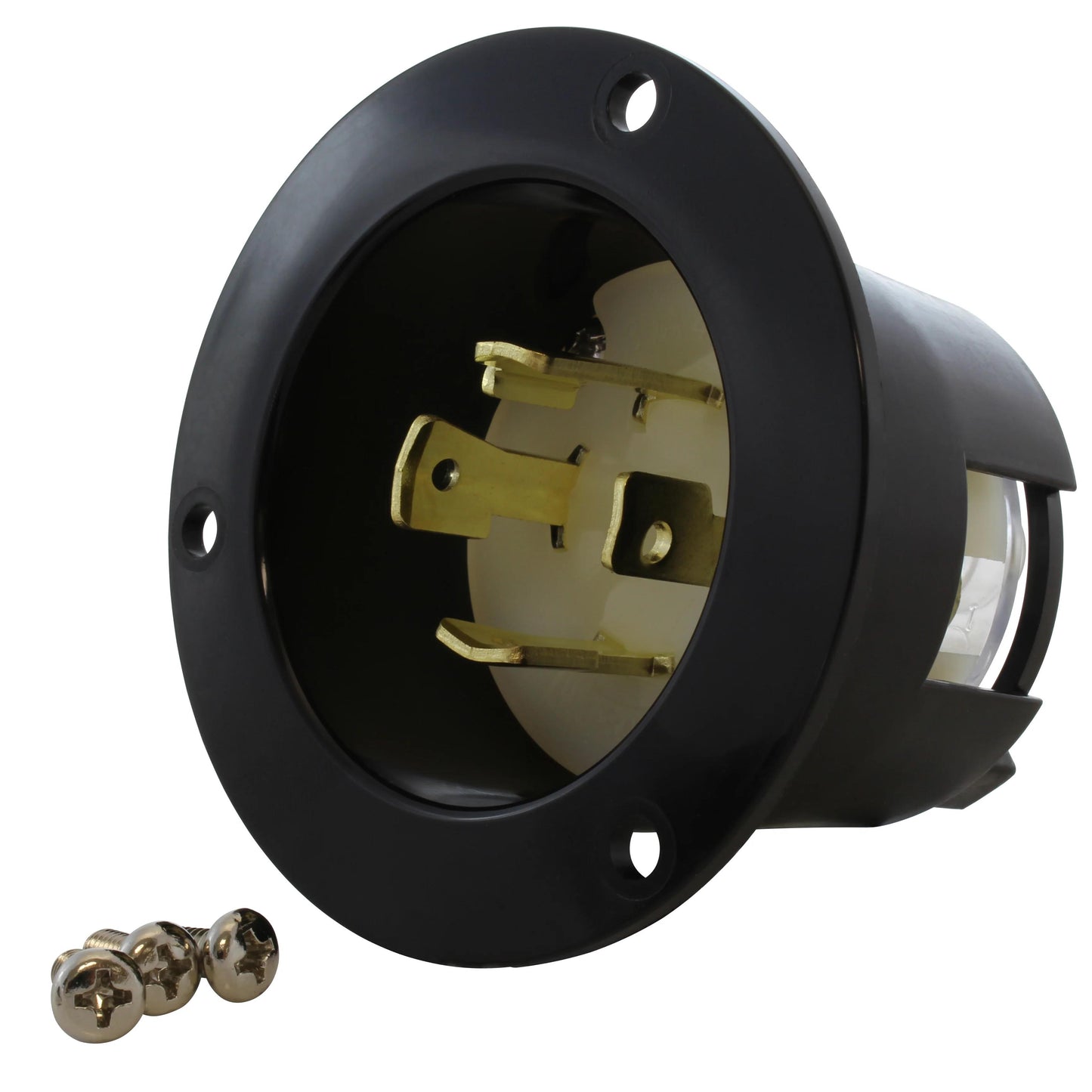AC Connectors ASINL1630P AC WORKS® NEMA L16-30P Receptáculo, hojas macho 30A 480V, Trifásico