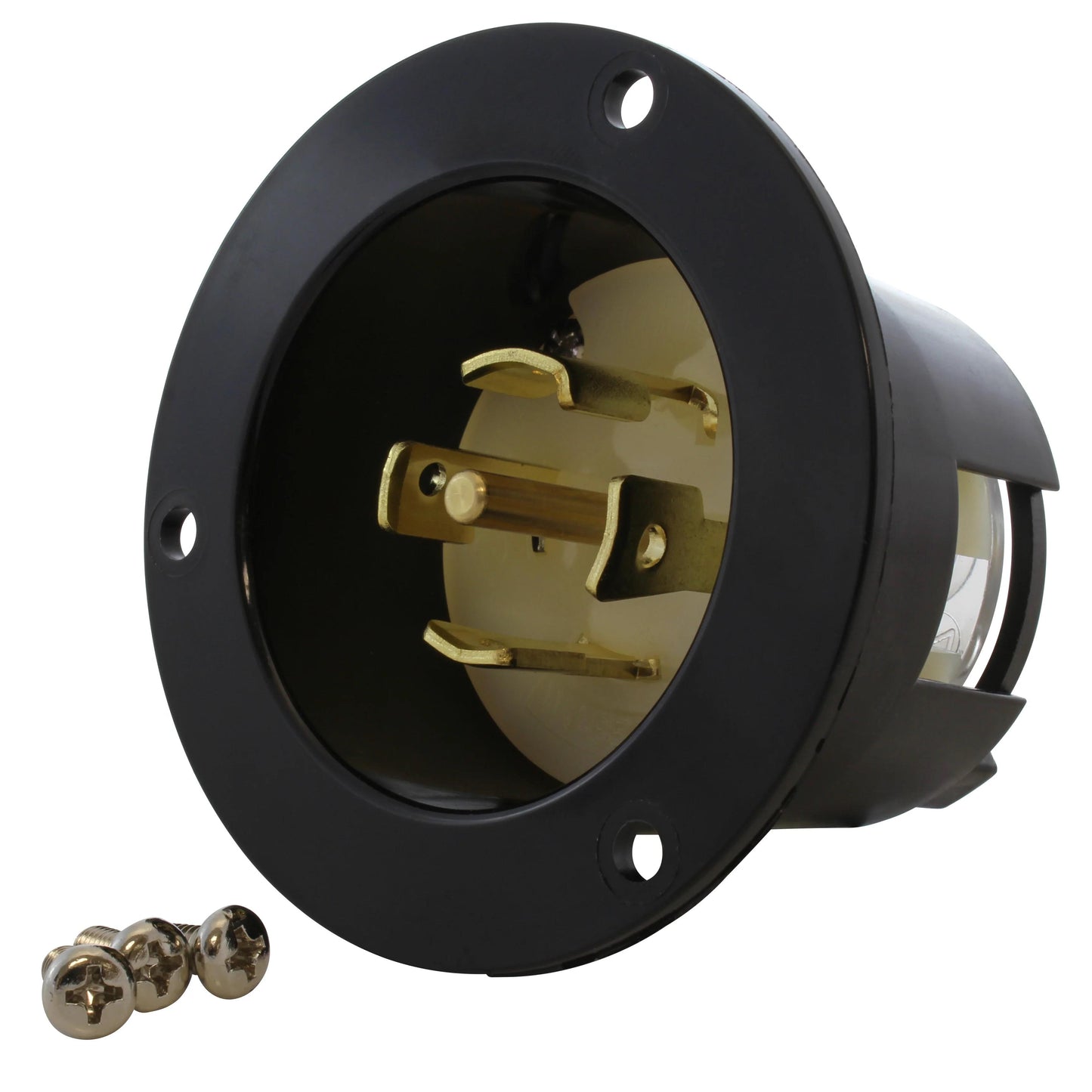 AC Connectors ASINL2230P AC WORKS® NEMA L22-30P Receptáculo, hojas macho 30A 277/480V, 3 Trifásico