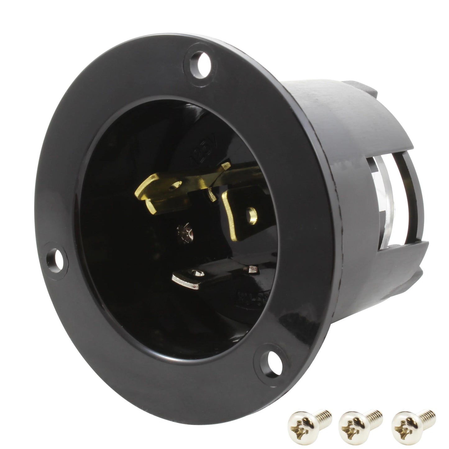 AC Connectors ASINL520P AC WORKS® NEMA L5-20P Receptáculo, hojas macho 20A 125V