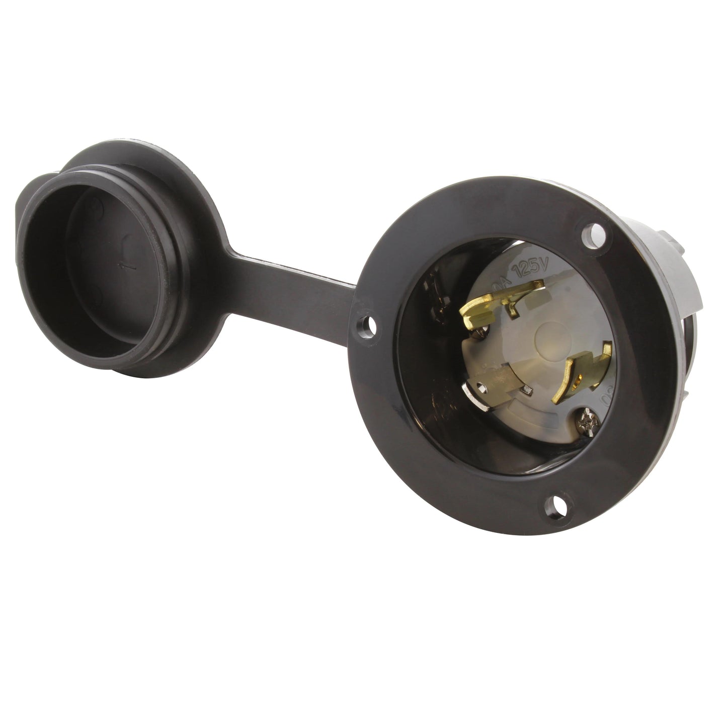 AC Connectors ASINL530P-FC AC WORKS® NEMA L5-30P Receptáculo, hojas macho 30A 125V