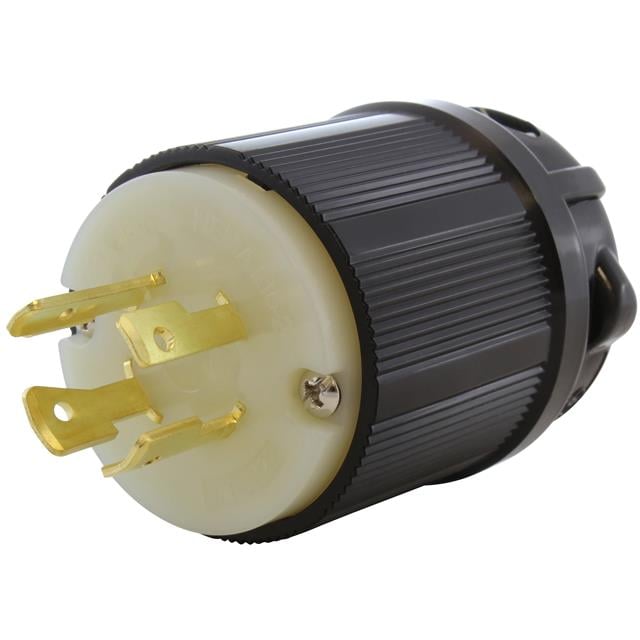 AC Connectors ASL1620P-BK AC WORKS® NEMA L16-20P Clavija de conexión, hojas macho 20A 480VCA, 3 fase