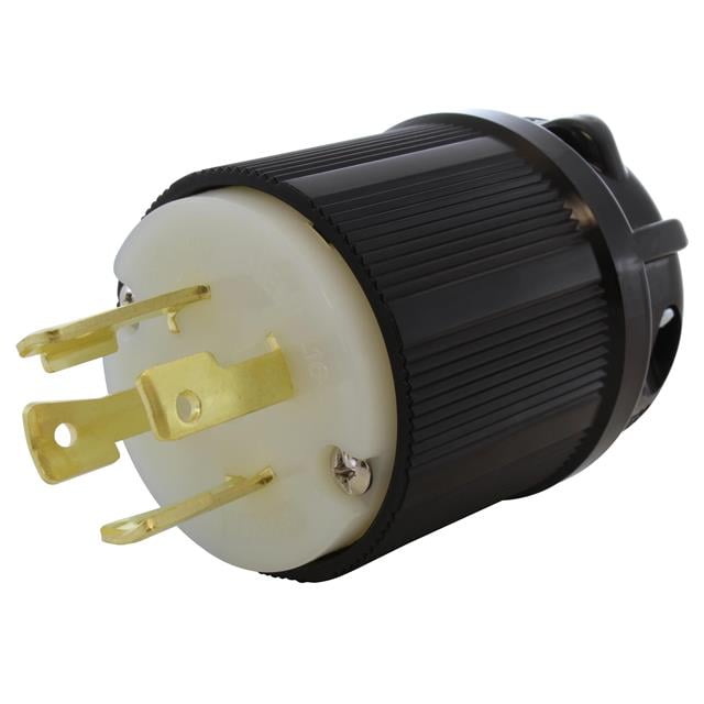 AC Connectors ASL1630P-BK AC WORKS® NEMA L16-30P Clavija de conexión, hojas macho 30A 480VCA, 3 fase