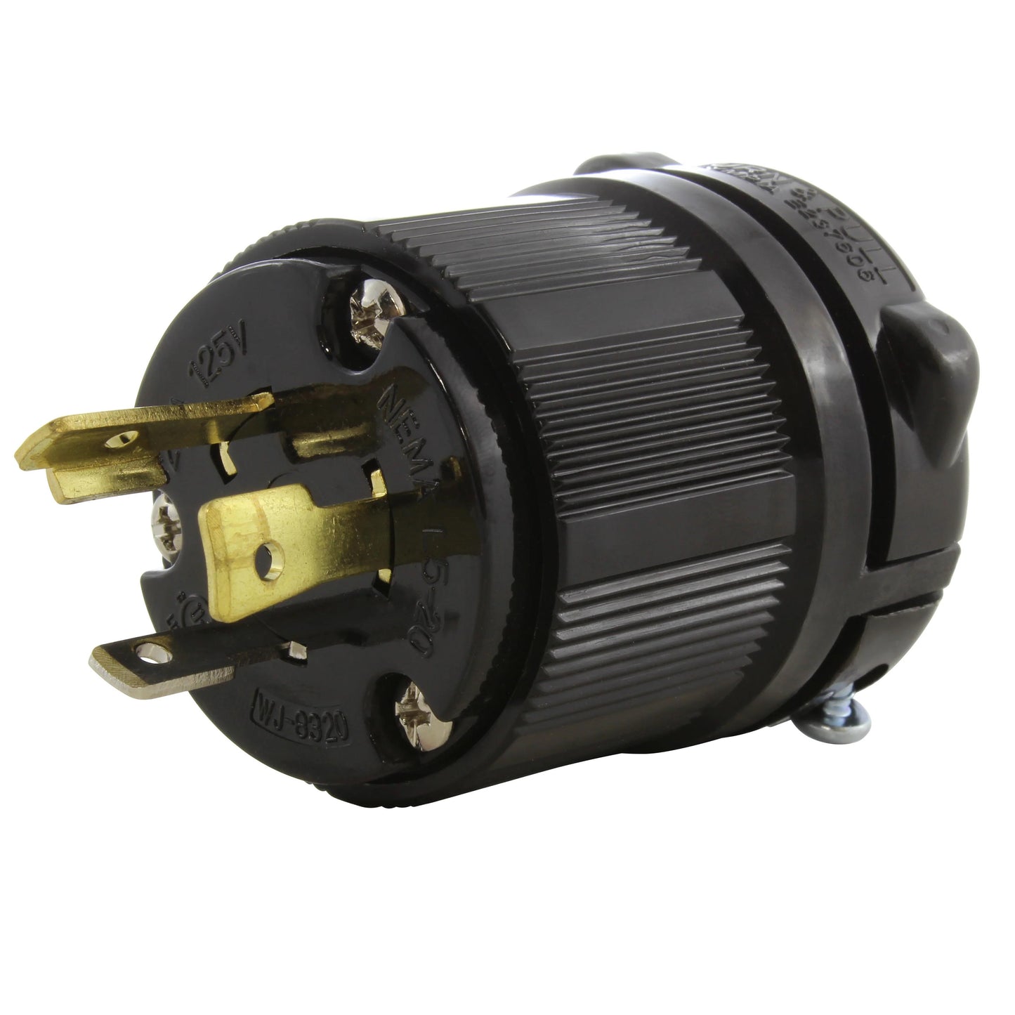 AC Connectors ASL520P-BK AC WORKS® NEMA L5-20P Clavija de conexión, hojas macho 20A 125V