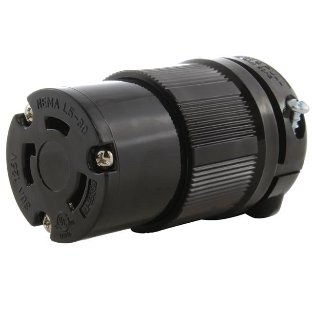 AC Connectors ASL530R-BK AC WORKS® NEMA L5-30R Clavija de conexión, enchufes hembra 30A 125V