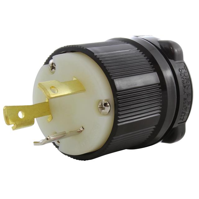 AC Connectors ASL730P-BK AC WORKS® NEMA L7-30P Clavija de conexión, hojas macho 25A 277VCA