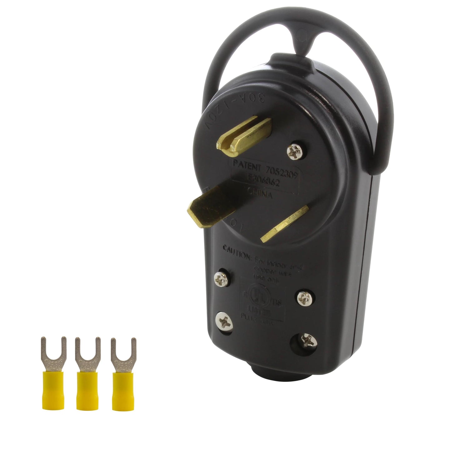 AC Connectors ASTT30P AC WORKS® NEMA TT-30P Clavija de conexión, hojas macho 30A 120V
