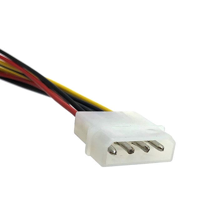 Micro Connectors, Inc. F04-131 - Clavija rectangular de 04 pos a SATA hembra de 15 pos (2) 0.50' (152.4mm)