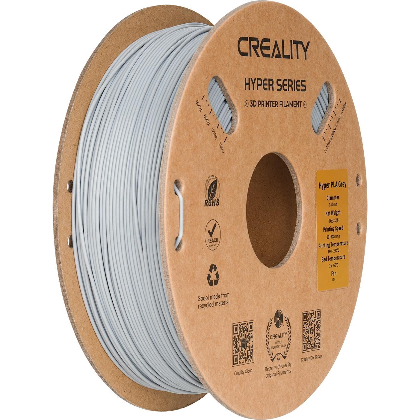 Creality 3D HYPER PLA GREY 1KG - PLA (polilactida) Gris
