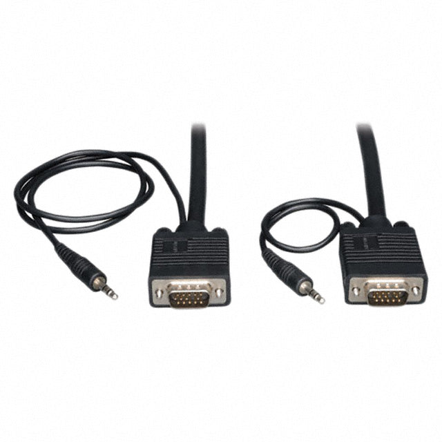 Eaton Tripp Lite P504-025 - D-Sub de 15 pos. macho, macho a macho de alta densidad (HD), clavija de teléfono, 3.5mm (1/8"), auricular macho a macho 25.00' (7.62m)
