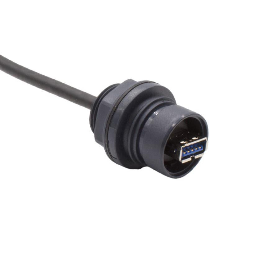 Bulgin PXP6043/A3 Buccaneer® 6000 Receptáculo hembra USB A a receptáculo rectangular de 10 pos 0.13' (40.6mm)