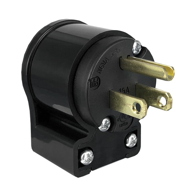 Qualtek Q-710-RA - NEMA 5-15P Clavija de conexión, hojas macho 15A 125VCA