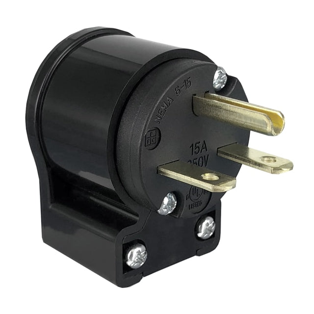 Qualtek Q-720-RA - NEMA 6-15P Clavija de conexión, hojas macho 15A 125VCA