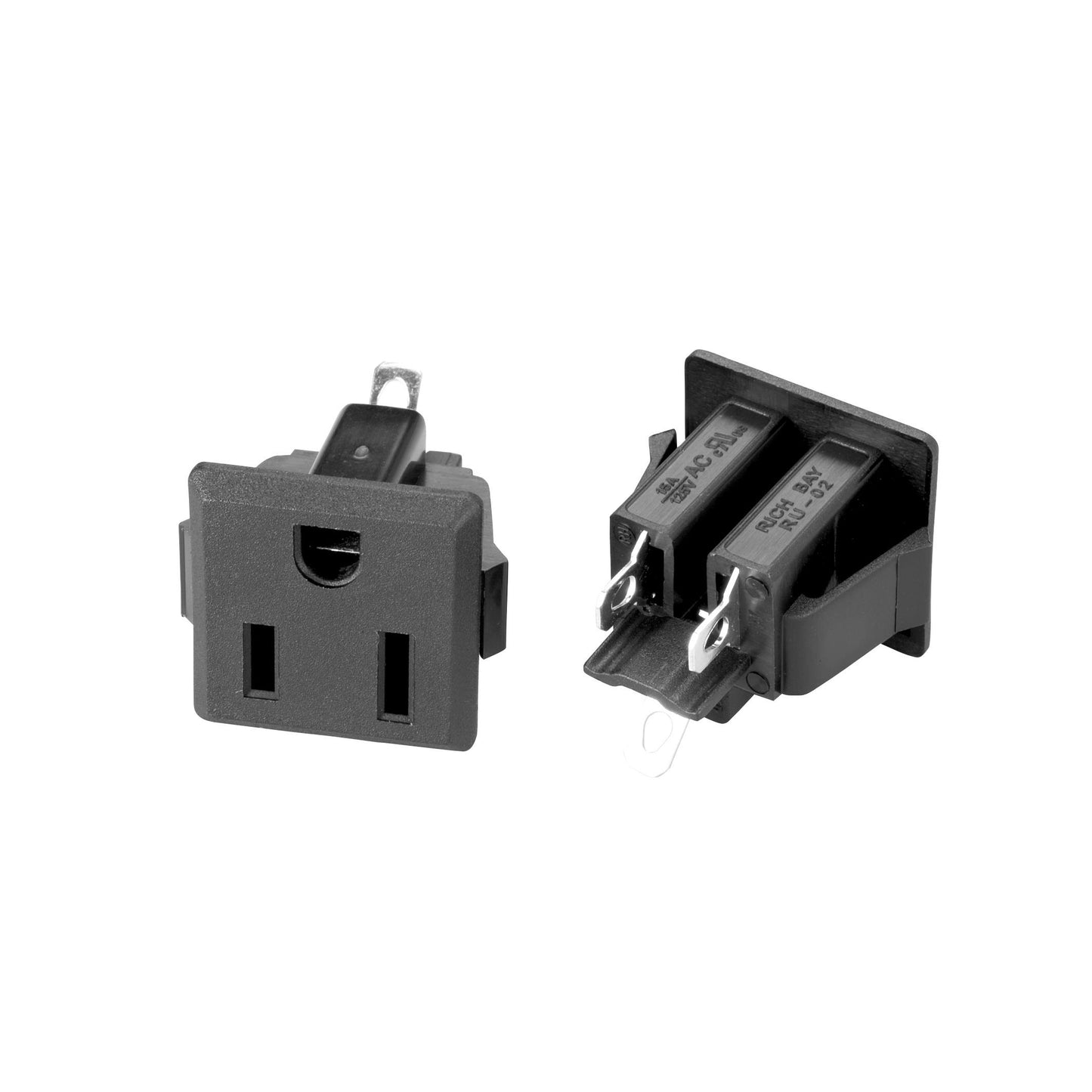 Rich Bay RU-02(B00) - NEMA 5-15R Receptáculo, enchufes hembra 15A 125VCA