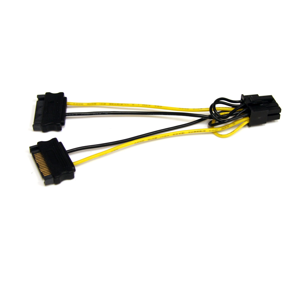 StarTech.com SATPCIEX8ADP - Rectangular 8 pos hembra a SATA 15 pos macho (2) 0.50' (152.4mm)