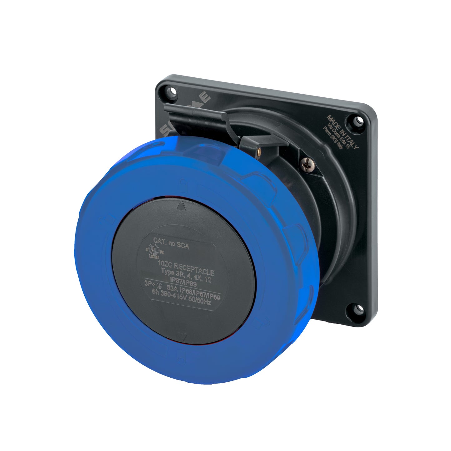 Power Dynamics, Inc. SCA330R6W SCA Pin y manguito (2P3W) Receptáculo, toma hembra 30/32A 250V