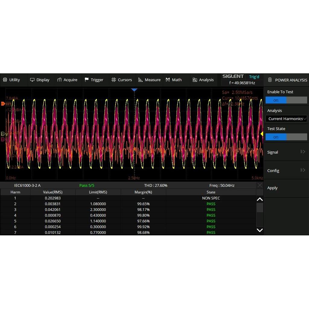 Siglent Technologies NA, Inc. SDS800XHD-PA SDS 800X HD Osciloscopio Software