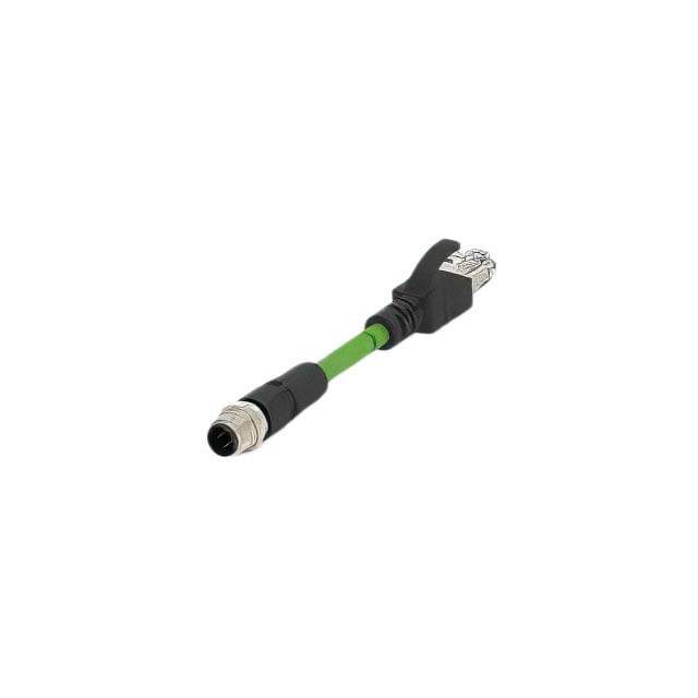 TE Connectivity AMP Connectors TCD14745101-002 M12 D-Code Circular de 04 pos macho a RJ45, 8p4c 3.28' (1.00m)