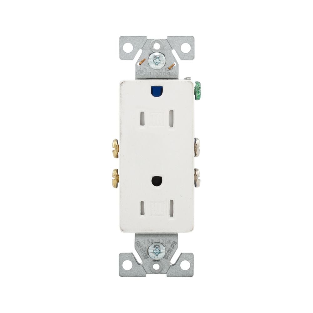 Eaton Wiring Devices TR1107-9W - NEMA 5-15R Receptáculo, enchufes hembra 15A 125VCA