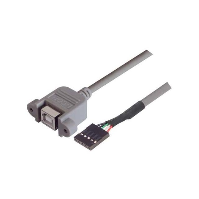 L-com UPMB5-075M - Toma rectangular de 05 pos a receptáculo hembra USB B 2.46' (750.0mm)